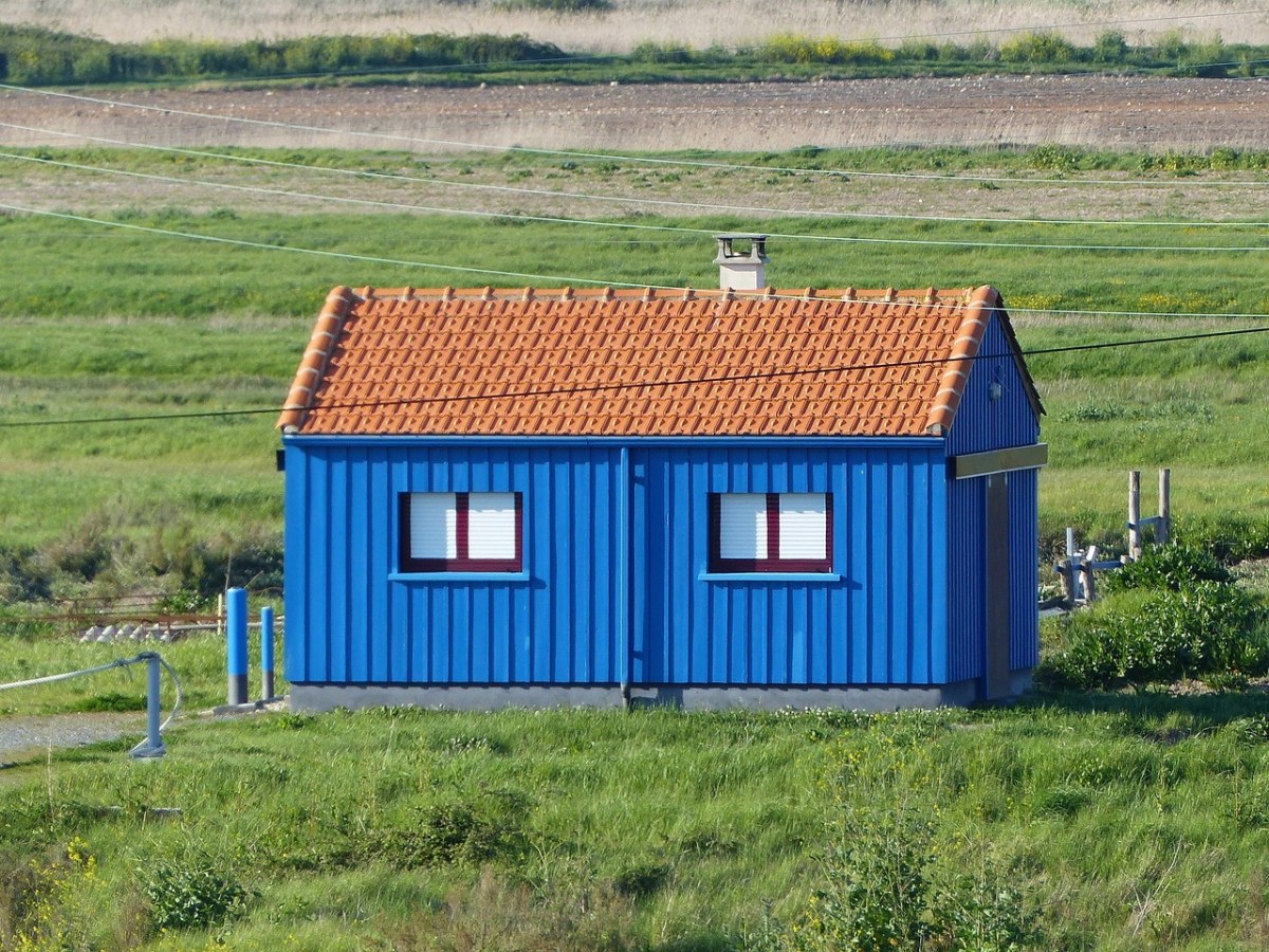 房子,蓝色,蓝色的房子