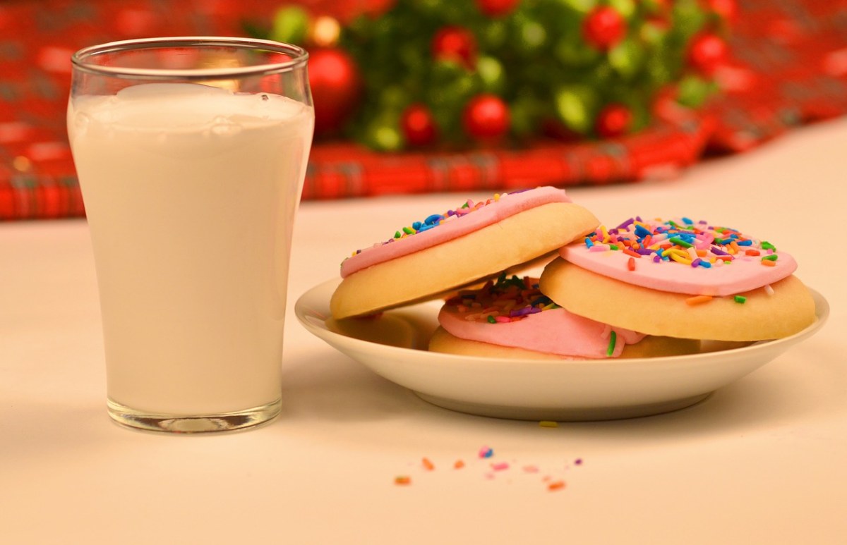 圣诞节,牛奶,饼干
