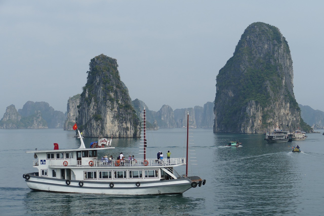 越南,下龙湾,海