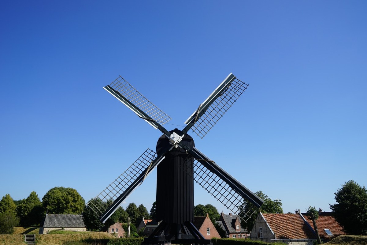 风车荷兰景观