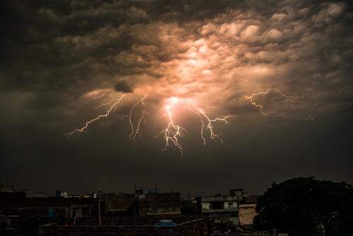 闪电、天空、巴基斯坦