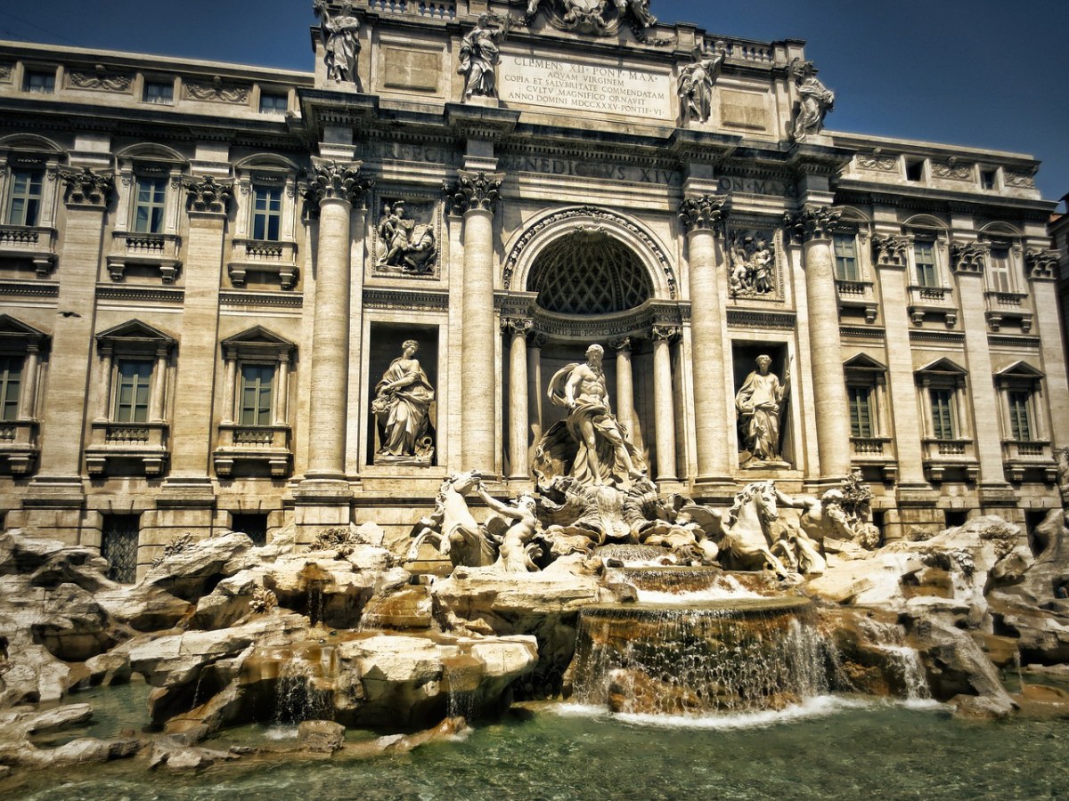 特雷维喷泉、喷泉、罗马免费图片