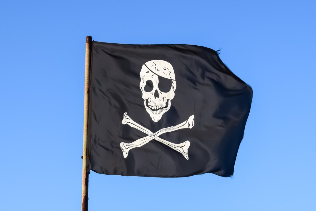 海盗旗,黑,头骨