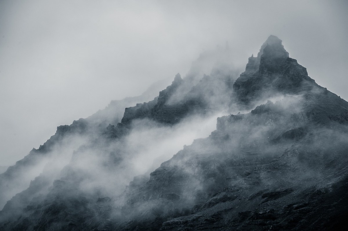 有雾、山、自然免费图片