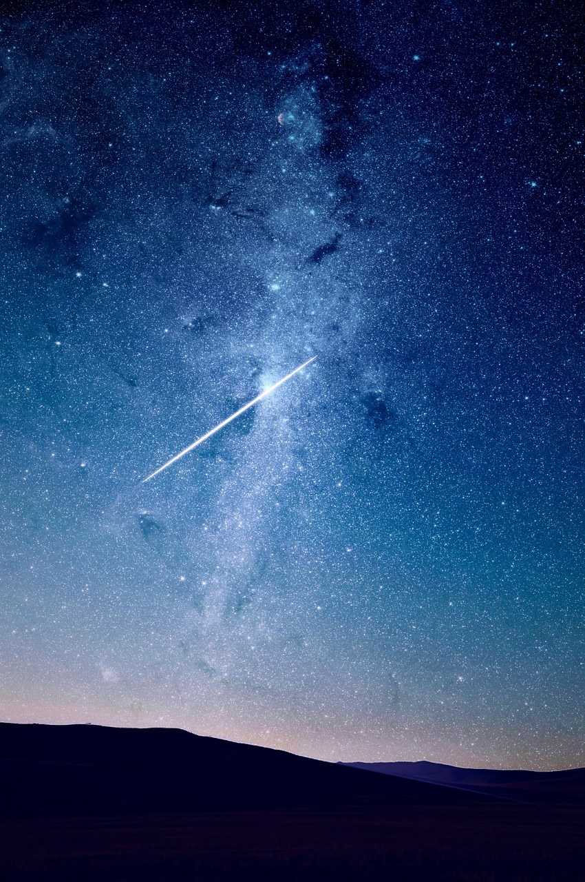 夜晚的天空,星星,长时间曝光