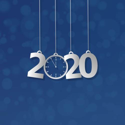 新年2020创意时间文字