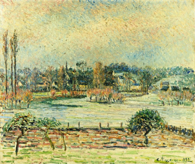 View of Bazincourt, Flood, Morning Effect