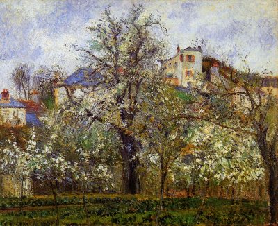 The Vegetable Garden with Trees in Blossom, Spring, Pontoise