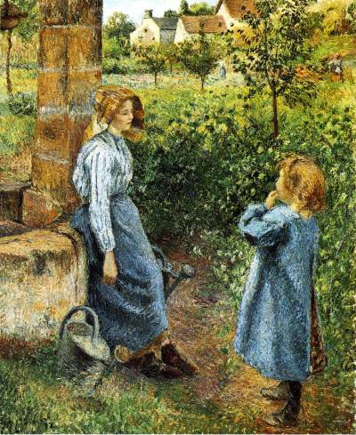 Young Woman and Child at the Well