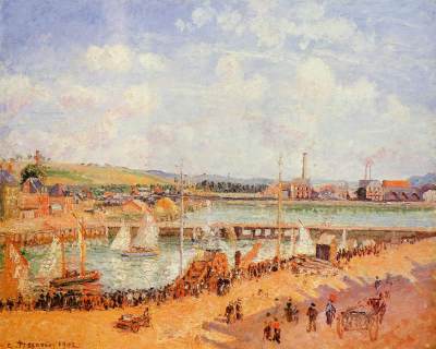 The Port of Dieppe, the Dunquesne and Berrigny Basins High Tide, Sunny Afternoon