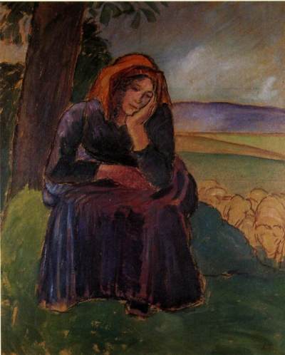 Seated Shepherdess