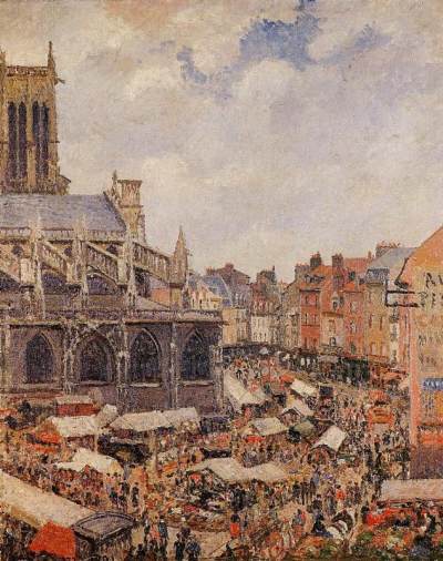 The Market Surrounding the Church of Saint-Jacques, Dieppe