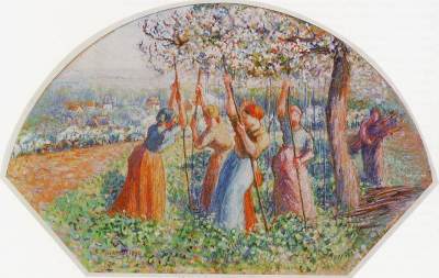 Peasants Planting Pea Sticks (also known as Peasants planting in the field)