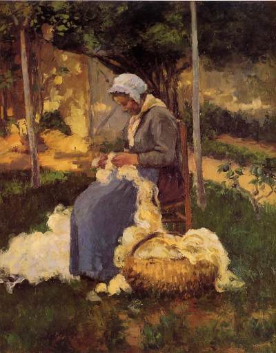 Female Peasant Carding Wool