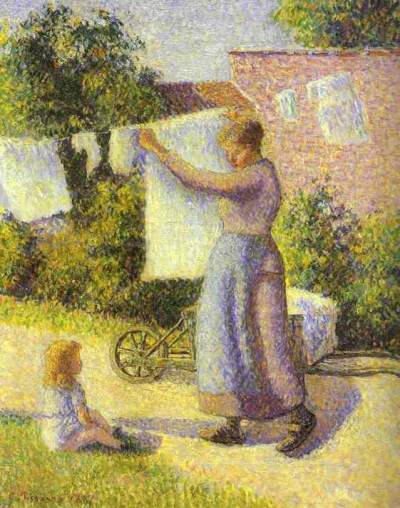 Woman Hanging up the Washing