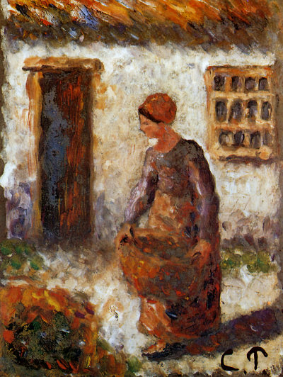 Peasant woman with basket