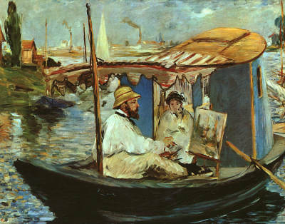 Monet in his Studio Boat