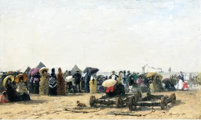 Beach Scene at Trouville