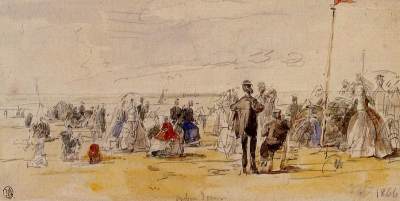 Beach Scene at Trouville