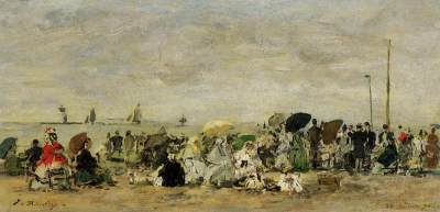 Beach Scene at Trouville