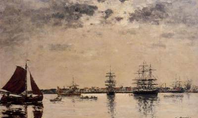 Antwerp, boats on the River Escaut