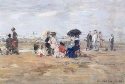 Trouville, scene on the beach
