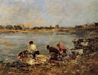 Laundresses on the Banks of the Touques