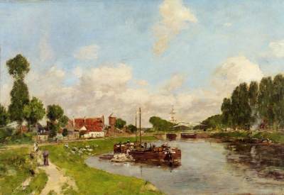 Barges on the canal at Saint-Valery-sur-Somme