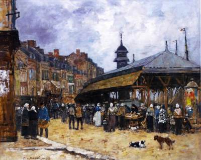 Market Day at Trouville, Normandy