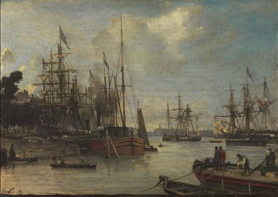 A View of the Harbour, Rotterdam