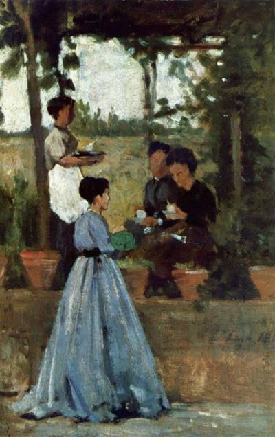 Coffee under the pergola