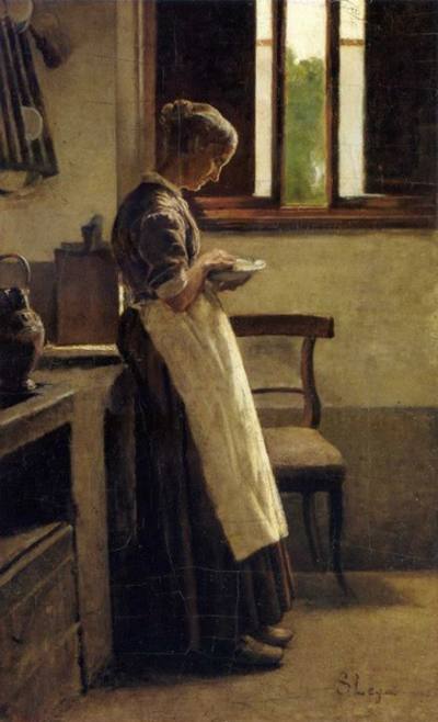 Figure of woman in the kitchen