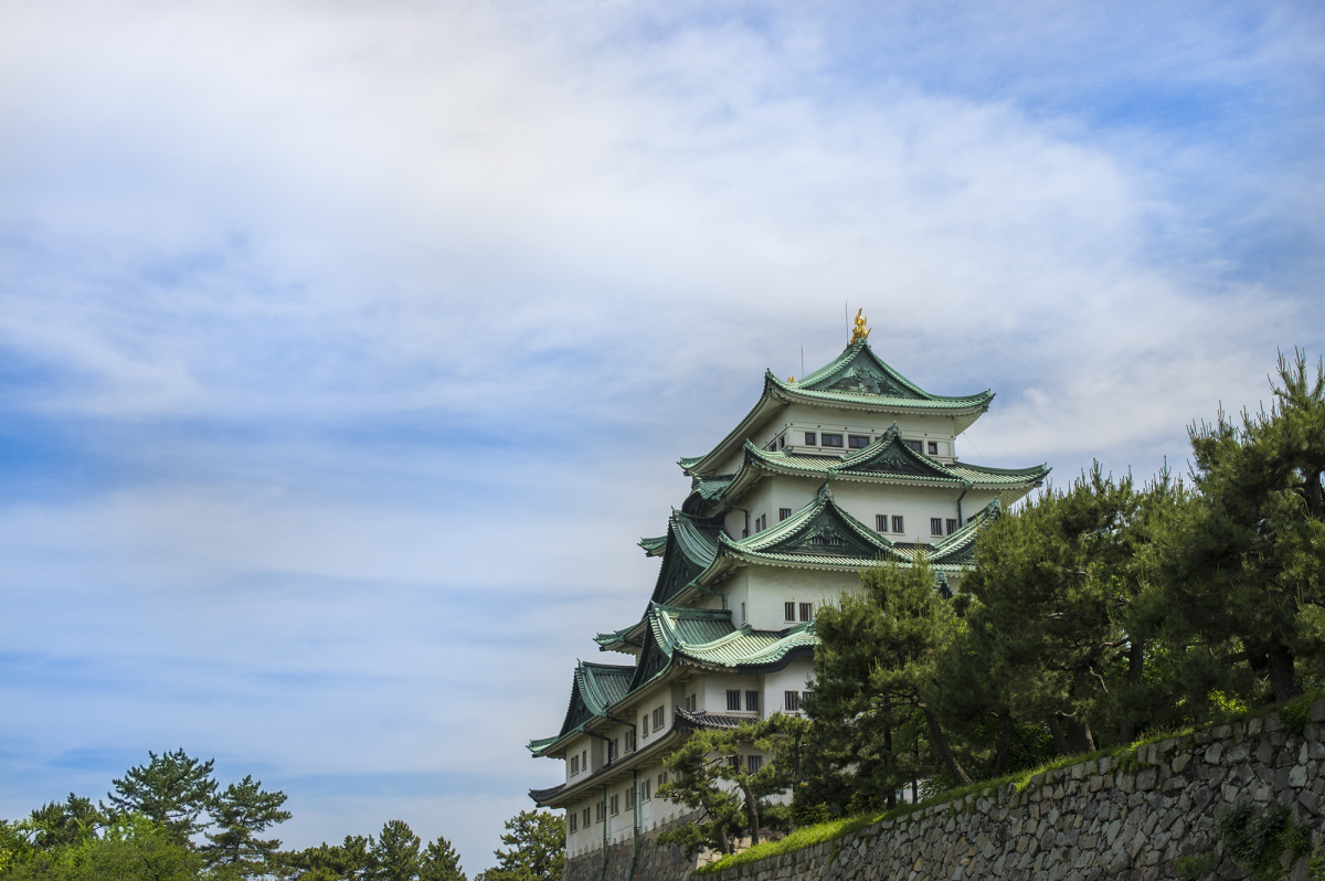 日本名古屋城天守阁城堡建筑免费图片