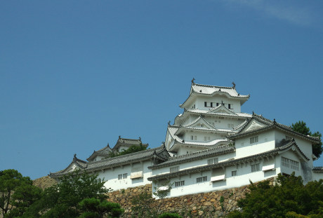 日本姫路城天守阁建筑的图片