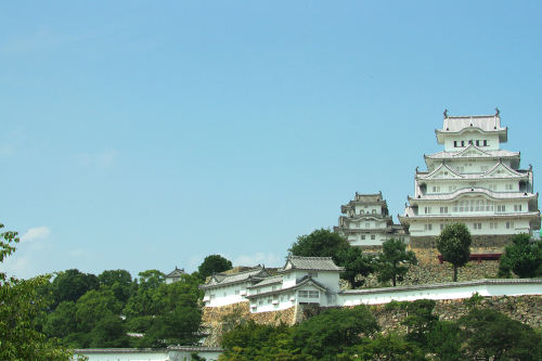 日本姫路城天守阁建筑图片