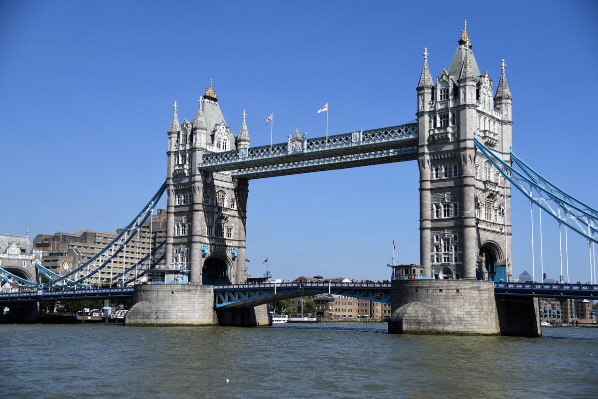英国地标建筑伦敦塔桥免费图片
