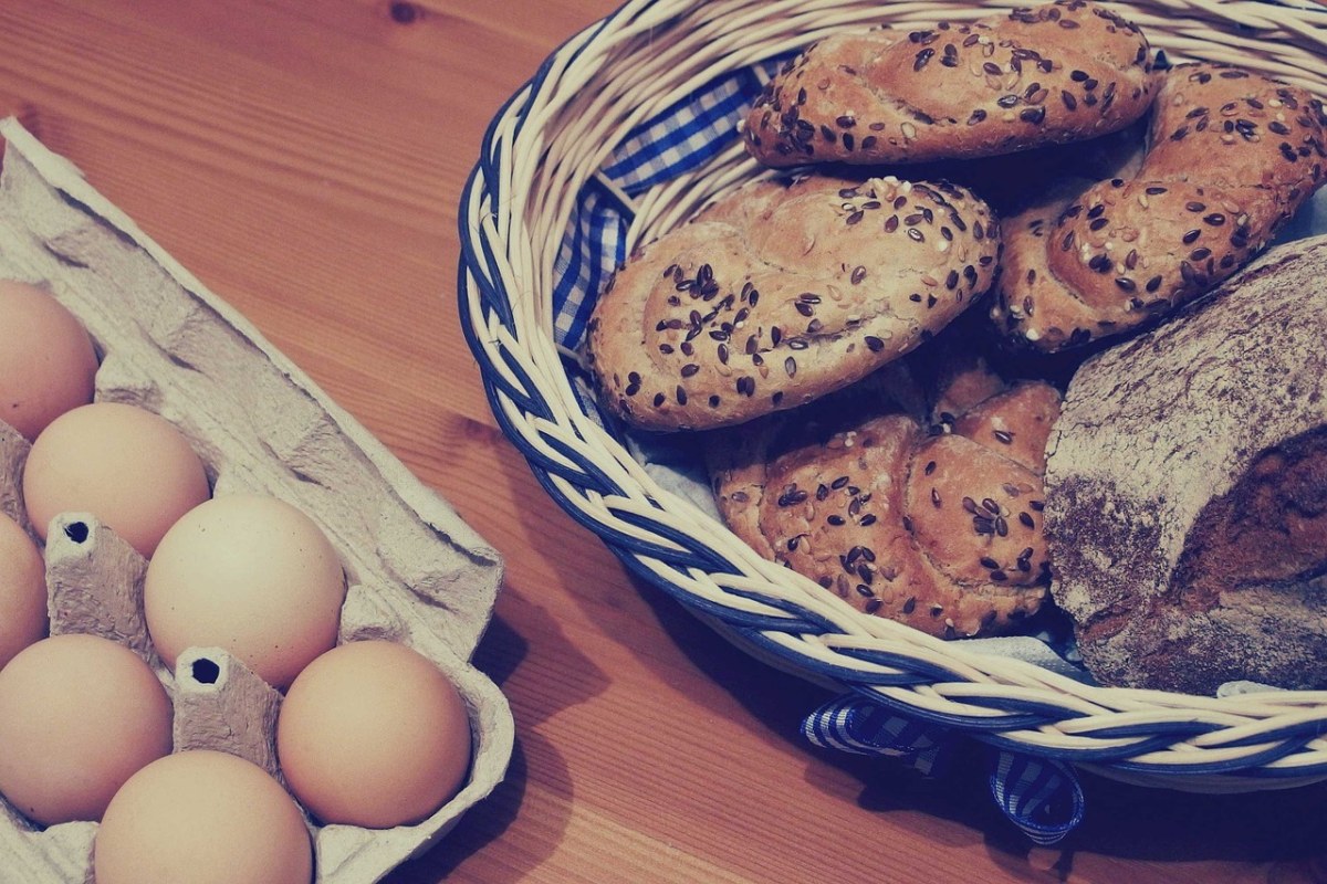 鸡蛋、面包、糕点免费图片