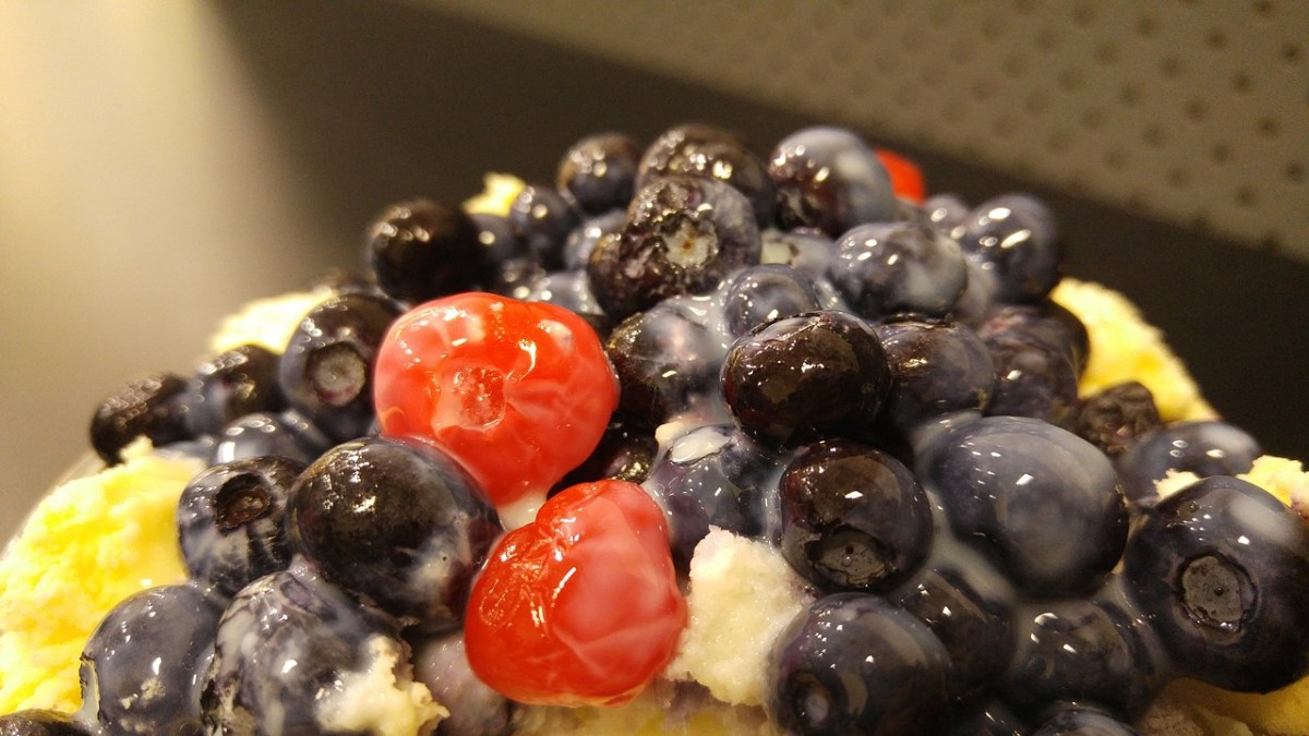 蓝莓、樱桃、冰免费图片