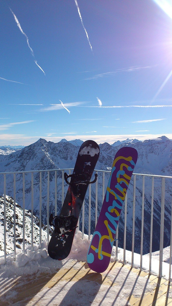 滑雪板、雪、高山免费图片