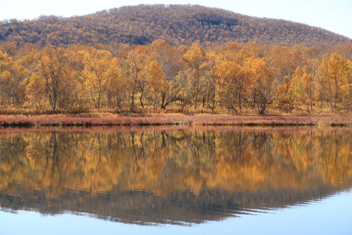 秋季、湖、山免费图片