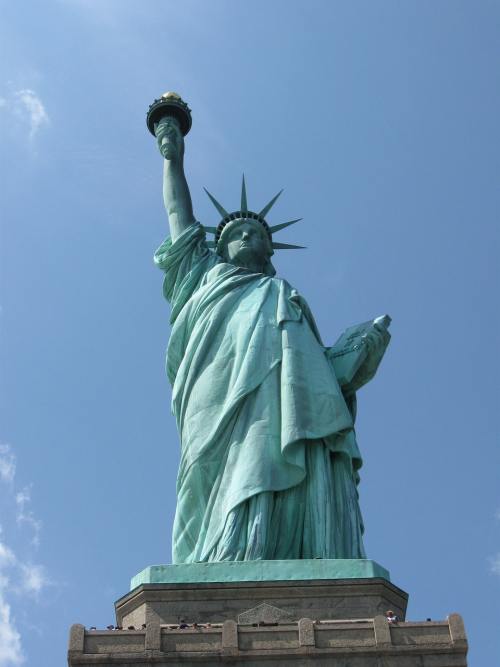 美国纽约地标自由女神像图片
