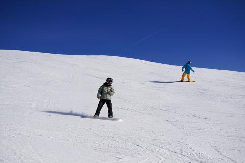 滑雪板、冬天、雪