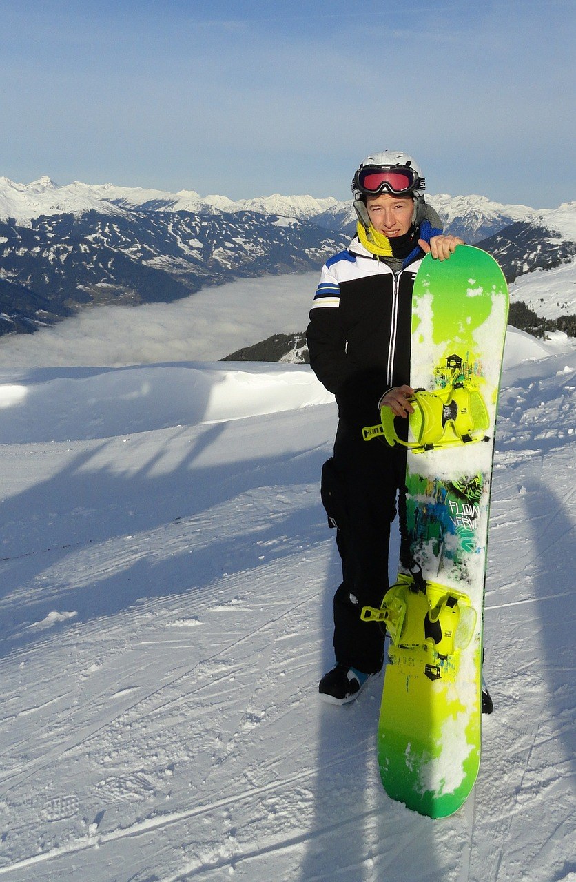 滑雪板、冬天、山免费图片