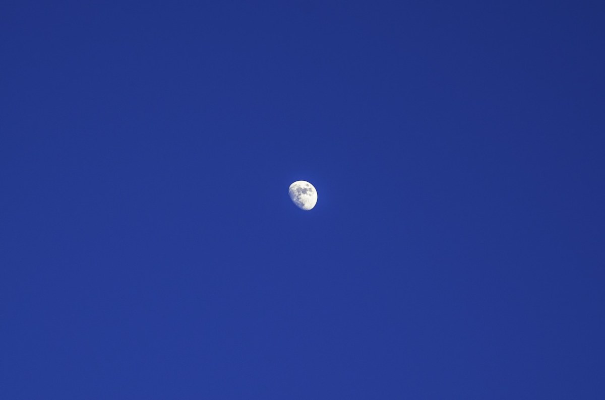 月亮、天空、蓝色免费图片