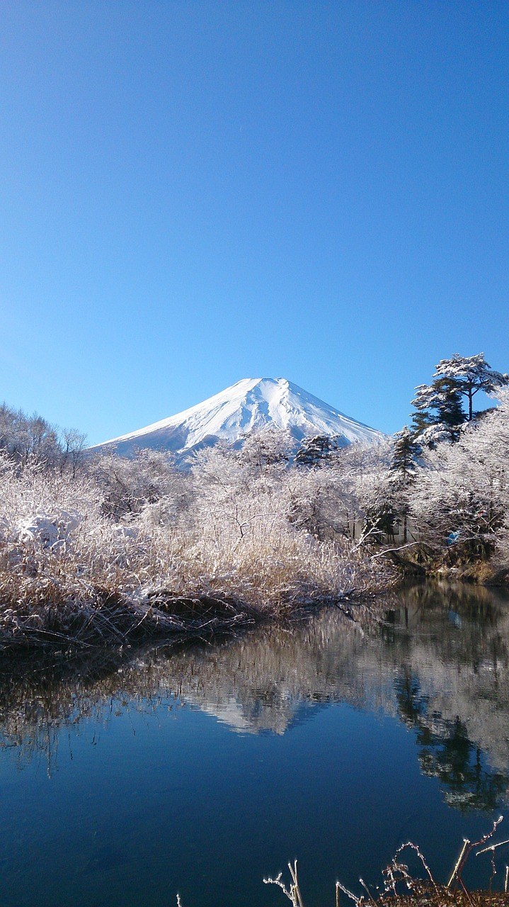 富士山、蓝色的天空、山免费图片