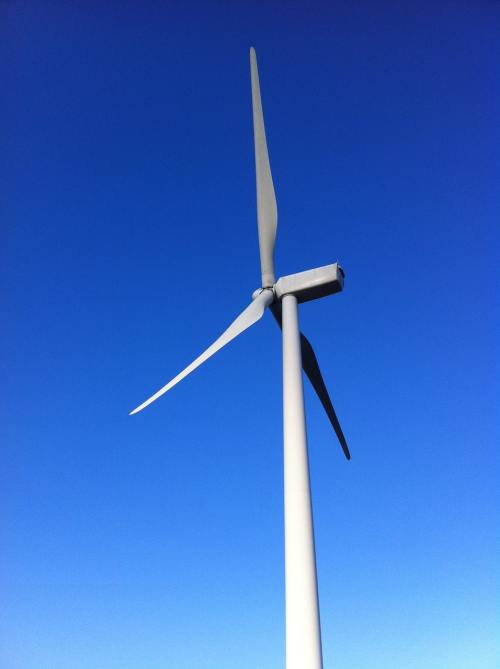 风力发电机组、蓝蓝的天空