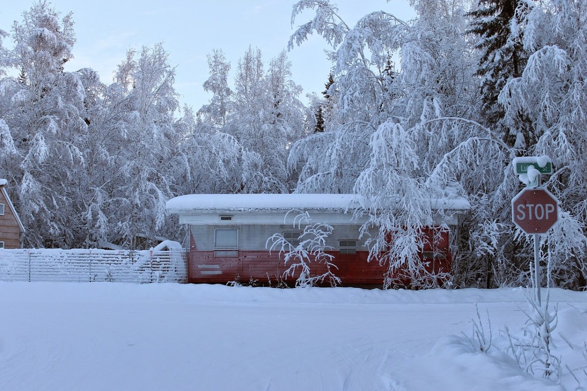 阿拉斯加州、雪、拖车免费图片