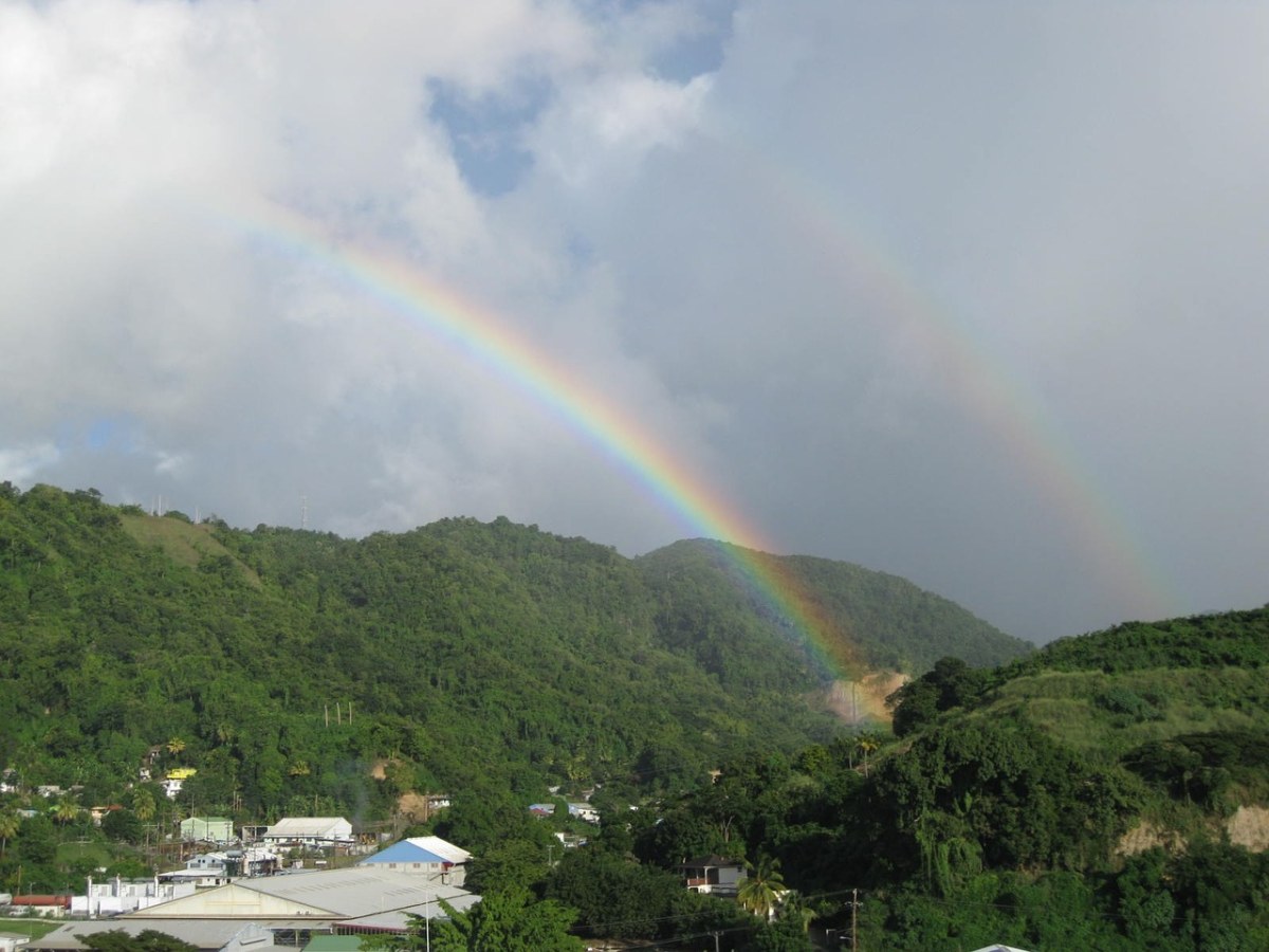 双彩虹、景观、天空免费图片