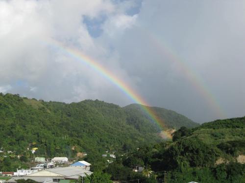 双彩虹、景观、天空