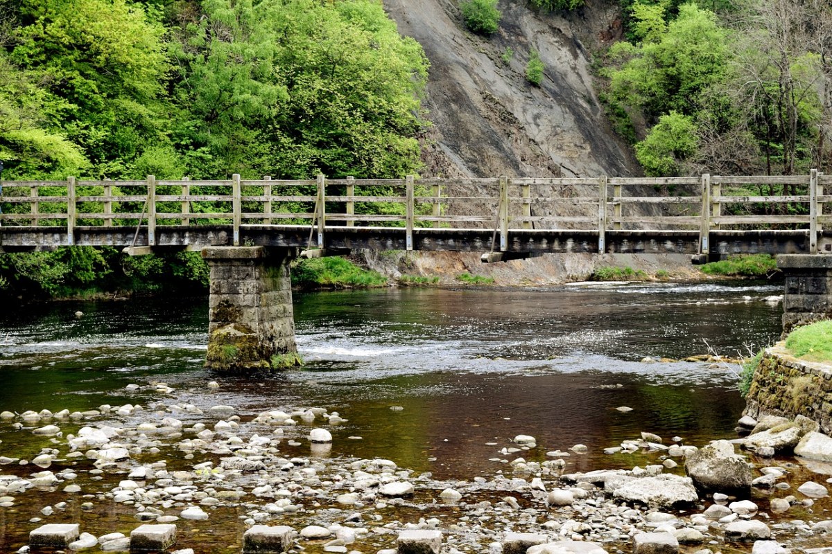 河、桥、石头免费图片